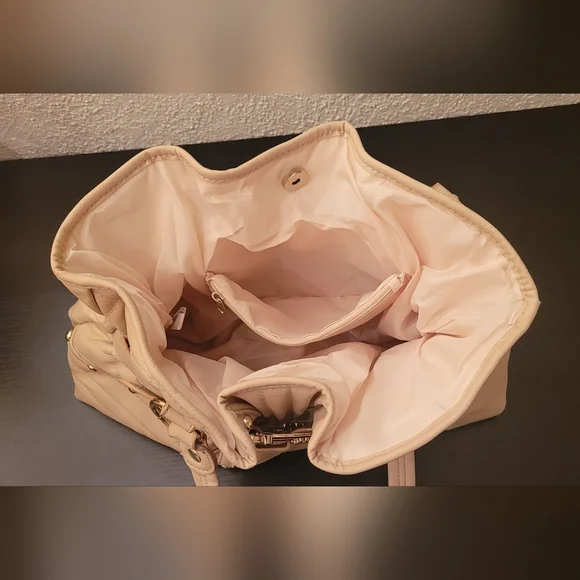 Beige Buckle Shoulder Bag - Picture 6 of 7